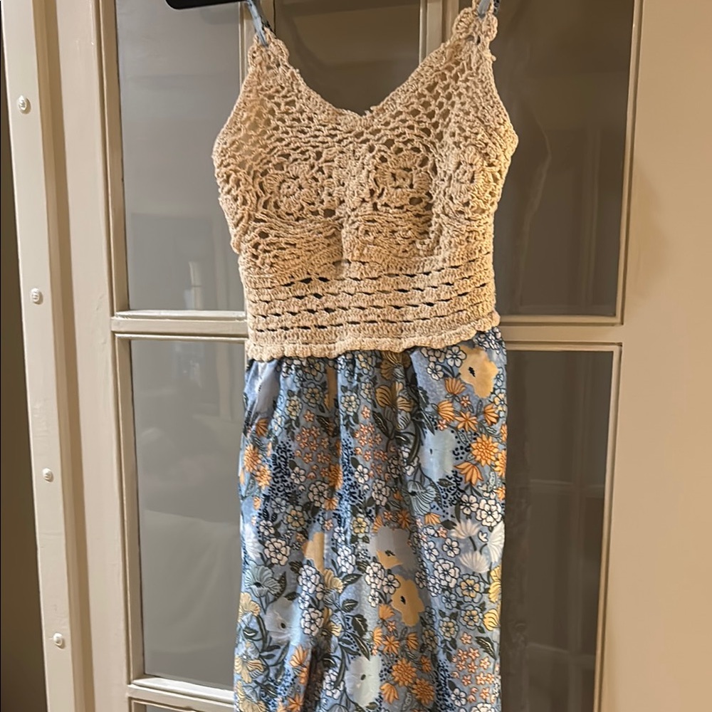 Crochet Top Floral Dress